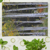 Serenity in Gold en Green Aspen Theedoek (Gevouwen)