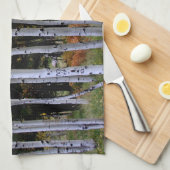 Serenity in Gold en Green Aspen Theedoek (Quarter Fold)