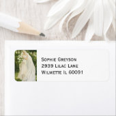 Serenity in Ivory: A Bride in a Garden Reverie Etiket (Insitu)