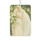Serenity in Ivory: A Bride in a Garden Reverie Luchtverfrisser (Achterkant)