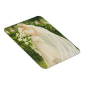 Serenity in Ivory: A Bride in a Garden Reverie Magneet (Rechterzijde)