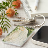 Serenity in Ivory: A Bride in a Garden Reverie Sleutelhanger (Voorkant Rechts)