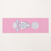 Serenity in Motion - Mandala Meditatie Kunst Yogamat (Achterkant (horizontaal))