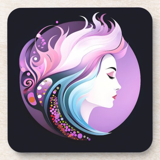 "Serenity in Style" Schoonheid voor vrouwen Bier Onderzetter (Voorkant)