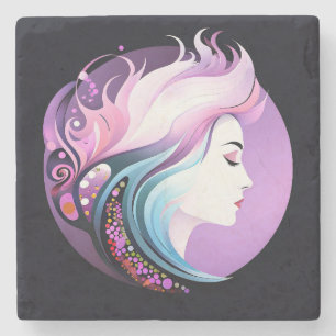 "Serenity in Style" Schoonheid voor vrouwen Stenen Onderzetter