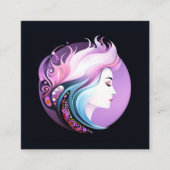 "Serenity in Style" Schoonheid voor vrouwen Vierkante Visitekaartje (Voorkant)