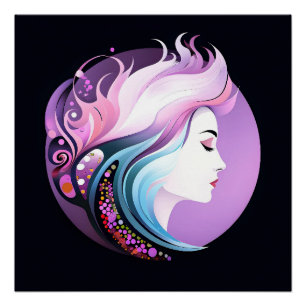 "Serenity in Style" Vrouwenschoonheid     Perfect Poster