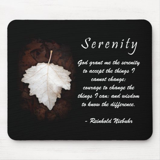 Serenity Inspirerend Mousepad Muismat (Voorkant)
