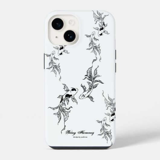 Serenity Koi Kunst iPhone Hoesje (Achterkant)