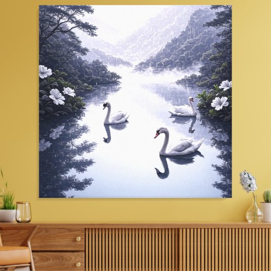 Serenity Lake Canvas Afdruk (Insitu (Woonkamer))