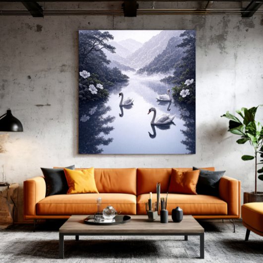 Serenity Lake Canvas Afdruk