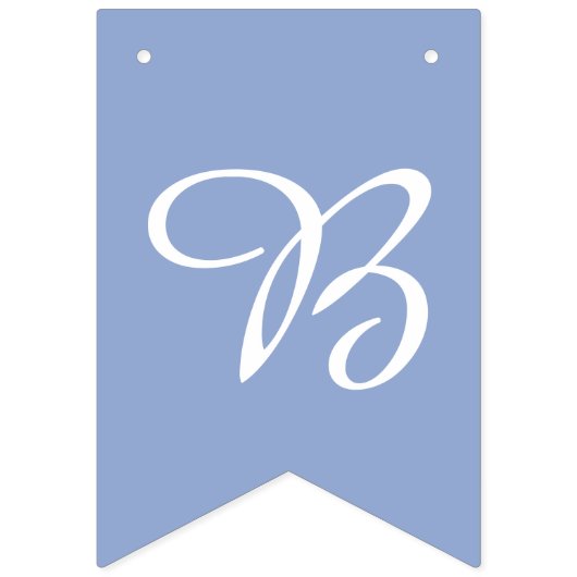 Serenity Light Blue & White Script Letters Aangepa Vlaggetjes (Tweede vlag)