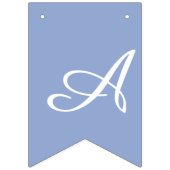 Serenity Light Blue & White Script Letters Aangepa Vlaggetjes (Eerste vlag)