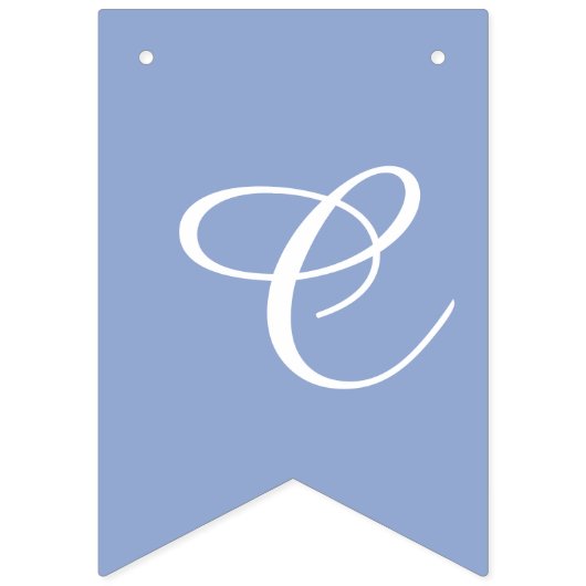 Serenity Light Blue & White Script Letters Aangepa Vlaggetjes (Derde vlag)