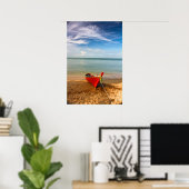 "Serenity - Little Red Boat" Fotograaf Poster (Thuiskantoor)