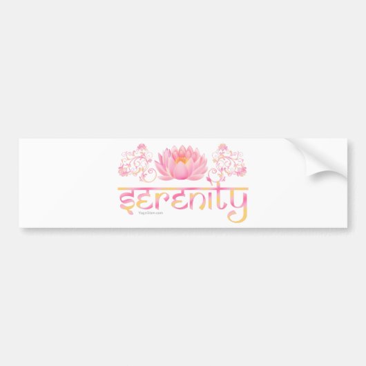 Serenity lotus bumpersticker (Voorkant)