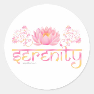 Serenity lotus ronde sticker
