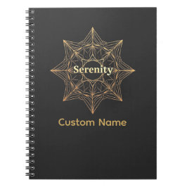 Serenity Mandala Golden Sacred Custom Notitieboek