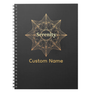 Serenity Mandala Golden Sacred Custom Notitieboek