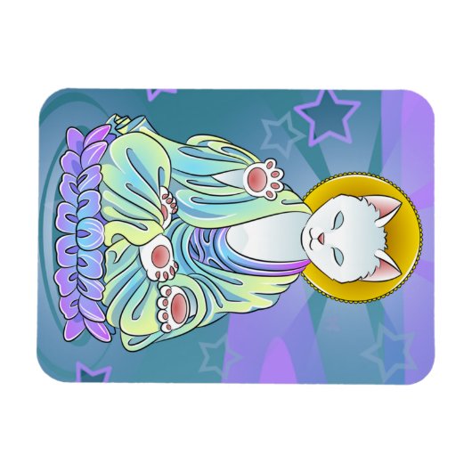 Serenity Meow Boeddhistische kat magneet (Horizontaal)