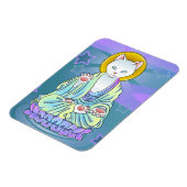 Serenity Meow Boeddhistische kat magneet (Linkerzijde)