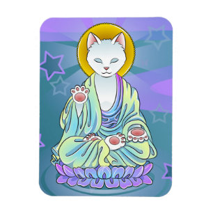 Serenity Meow Buddhist Cat Magnet Magneet