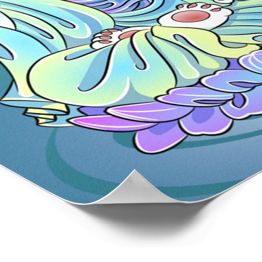 Serenity Meow Cat Buddha Zen Poster (Hoek)