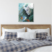 Serenity Mermaid Canvas afdrukken (Insitu (Slaapkamer))