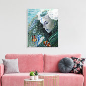 Serenity Mermaid Canvas afdrukken (Insitu (Woonkamer))