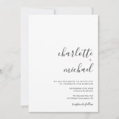 SERENITY Modern Minimalistisch Script Bruiloft Kaart (Voorkant)