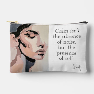 Serenity Modern Neutral Pixel Art Portrait Etui