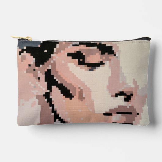 Serenity Modern Neutral Pixel Art Portrait Etui (Voorkant)