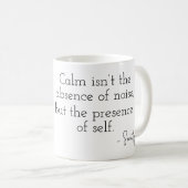 Serenity Modern Neutral Pixel Art Portrait Koffiemok (Voorkant rechts)