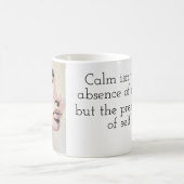 Serenity Modern Neutral Pixel Art Portrait Koffiemok (Center)