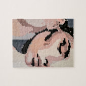 Serenity Modern Neutral Pixel Art Portrait Legpuzzel (Horizontaal)