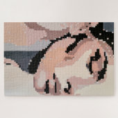 Serenity Modern Neutral Pixel Art Portrait Legpuzzel (Horizontaal)