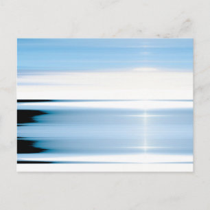 Serenity - Moderne Abstracte Lucht en Zee Blues Briefkaart