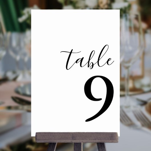 SERENITY Moderne Minimalist Simple Table Number Kaart