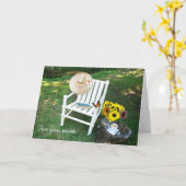 Serenity Moederdag Gevouwen Wenskaart Kaart (Gele Bloem)