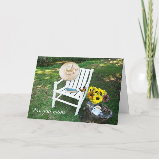 Serenity Moederdag Gevouwen Wenskaart Kaart (Voorkant)