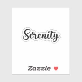 Serenity Naam - Handgeschreven kalligrafie Sticker
