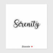 Serenity Naam - Handgeschreven kalligrafie Sticker (Vel)