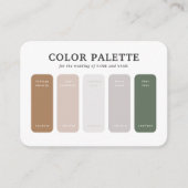 Serenity Neutral Minimalist Wedding Kleurenpalet Informatiekaartje (Voorkant)