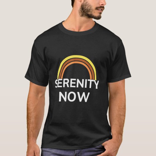 Serenity Now Motivation Rainbow Graphic T-shirt (Voorkant)