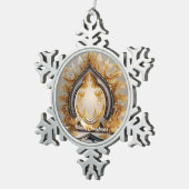 "Serenity of Mind" Tin Sneeuwvlok Ornament (Rechts)