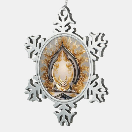 "Serenity of Mind" Tin Sneeuwvlok Ornament (Rechts)