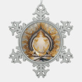 "Serenity of Mind" Tin Sneeuwvlok Ornament (Voorkant)