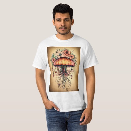 Serenity of the Depth Enchanting Jellyfish T-Shirt (Voorkant volledig)