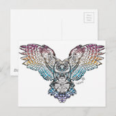 Serenity Owl Briefkaart (Voorkant / Achterkant)
