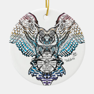 Serenity Owl Keramisch Ornament